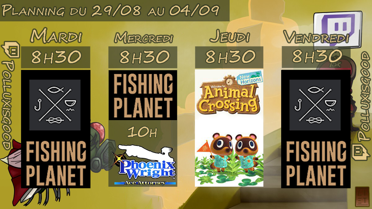 Polluxisgood's tweet image. Hey !

Le nouveau planning est là ! On change pas les habitudes pour le moment 😉

J'en profite pour vous souhaiter a tous une bonne rentré et plein de courage !

Des bisous !