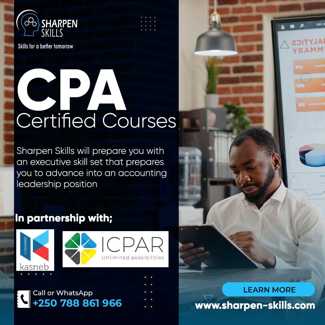 sharpenskills's tweet photo. At #sharpenskills you get top level skills that prepare you to advance into an accounting leadership position!
#CPA #joinus
For more info;
Call/WhatsApp: 0788861966
Email: info@sharpen-skills.com https://t.co/gNBt3odFSD