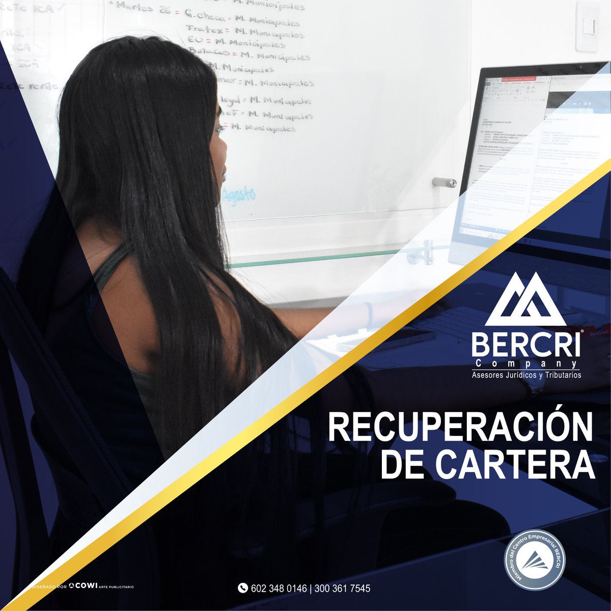 BERCRICompany's tweet photo. En 𝗕𝗘𝗥𝗖𝗥𝗜 𝗖𝗢𝗠𝗣𝗔𝗡𝗬 𝗦.𝗔.𝗦. hacemos las gestiones necesarias que estén encaminadas a la recuperación de cartera💰 mediante estrategias jurídicas⚖️ y de seguimiento adecuado sobre los pagos que se encuentren pendientes.🎯 https://t.co/UmqGU4hODV