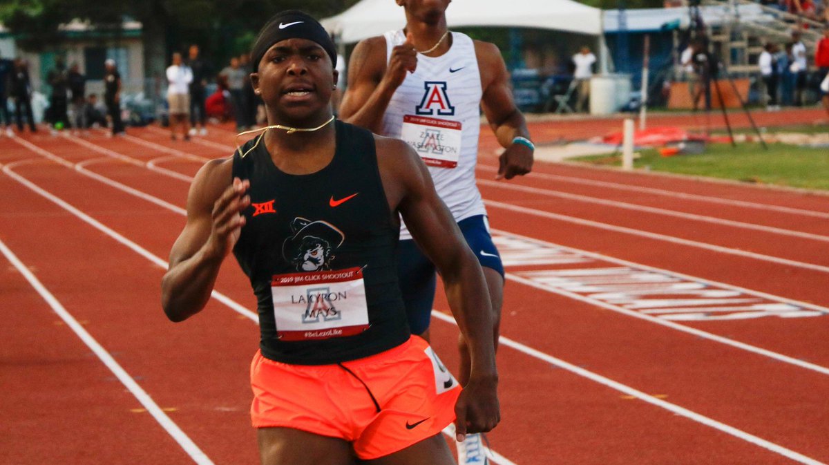Ezra2quick's tweet photo. Had a great talk with Coach Z to talk bout my academic and track career at Oklahoma State University #beatou #cowboys https://t.co/W84bW8GL05