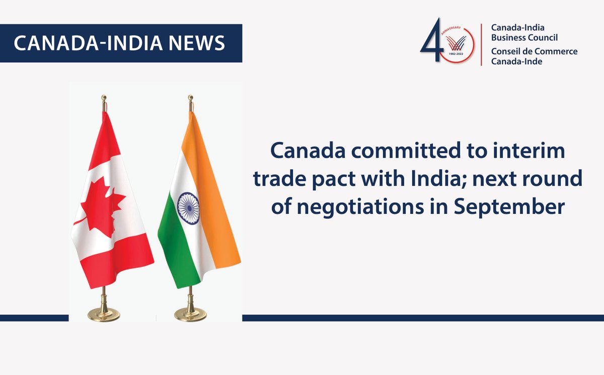 CanadaIndiaBiz's tweet image. &quot;We have natural complimentary economies and should be drastically increasing our trade together.&quot;
The 🇨🇦 government has reaffirmed its commitment to an interim trade pact with 🇮🇳. #TimeToDiversify

Read more: hindustantimes.com/world-news/can…