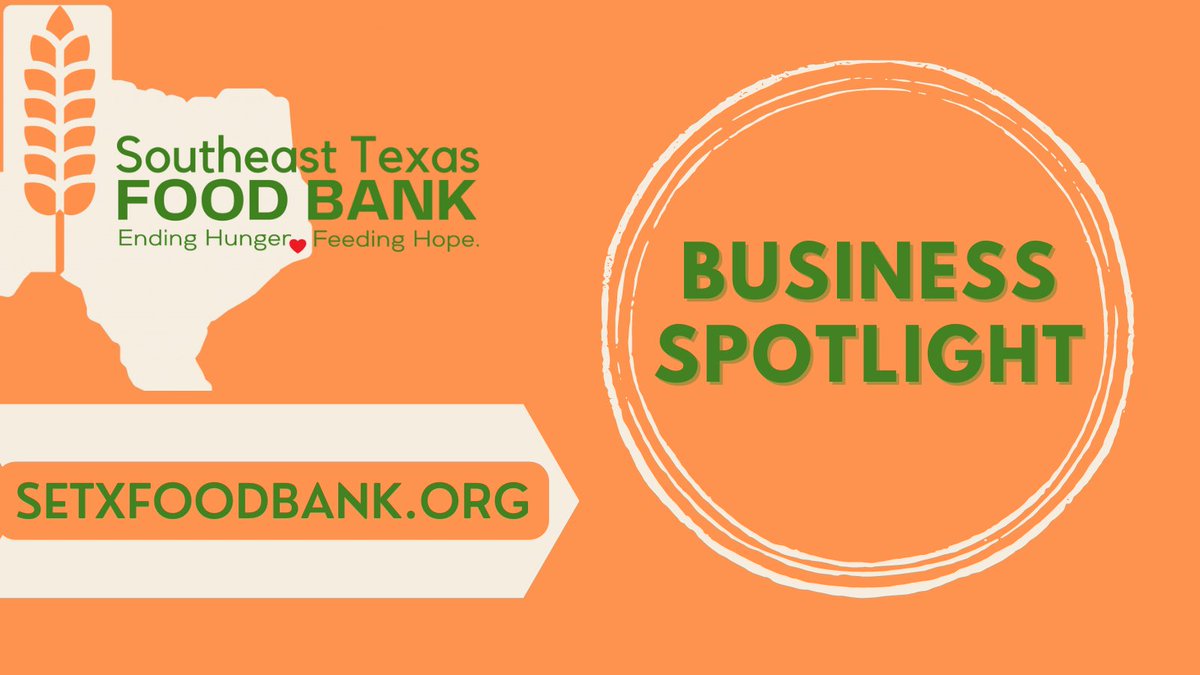 hfhojc's tweet photo. Our business spotlight of the month goes to @SETXFoodBank! This non-profit exist to eliminate hunger and inadequate nutrition in Southeast Texas. Over 12,000 households receive food each month from Southeast Texas Food Bank. Thank you for all that you do for our community! https://t.co/by4dxNY1go