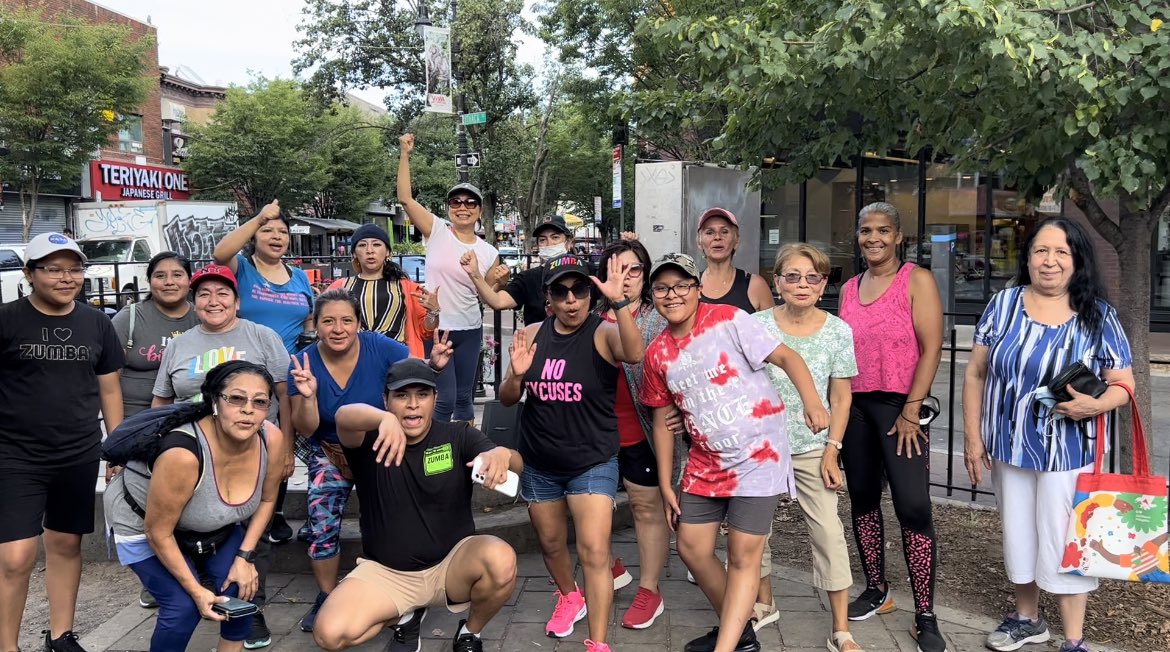 82ndStQueens's tweet photo. Good morning - join us for Zumba at 11am! The @82ndStQueens Partnership offers free Zumba classes every Monday w/ the amazing Veva.
Free & open to all.
#shoplocal
#NeighborhoodsNow
@van_alen
@UDFNYC
#JacksonHeights
#elmhurst
#zumba #freezumba
#dunninghamtriangle https://t.co/AsnN0QNY3x