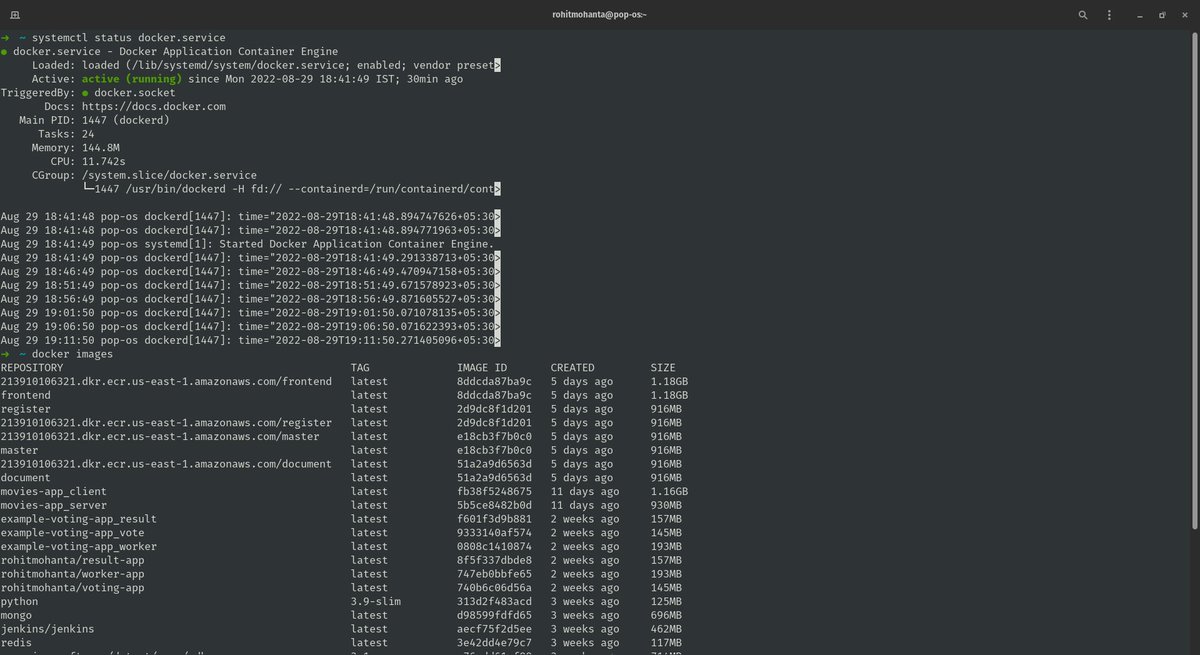 _rohitmohanta's tweet photo. So I realized that posting weekly is more efficient and doable than daily updates. I will also be adding resources in this thread that helped me understand the concepts better!

Week 1 :

Day 2 - Revised and did hands-on on Docker and Linux commands

#DevOps #learnwithsaiyam https://t.co/bZgtXxwTUz