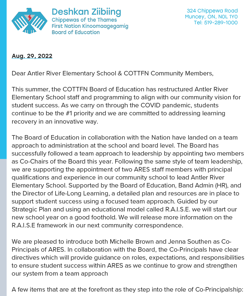 OfficialCottfn's tweet photo. ⚡Parents! Please see this important memo from the Chippewa Board of Education regarding your new Co-Principals! https://t.co/yYXXAwDPm5