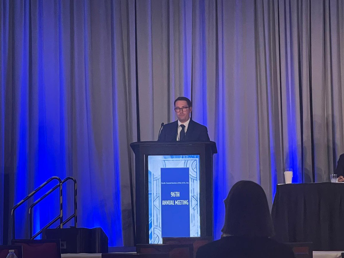 PGY4 Ross Voelker presenting data about how often causes for hematuria are discovered through CTU imaging at the NCS AUA conference in Chicago. #NCSAUA22