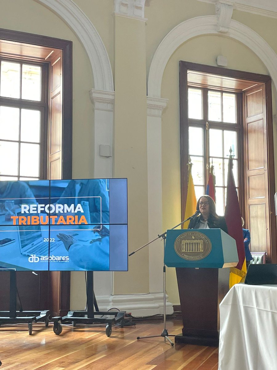 Asobares's tweet photo. Termina presentación de las propuestas que @Asobares ha construido con sus afiliados para discusión de la Reforma Tributaria. En nuestra web https://t.co/vfcGyh3wO9 subiremos la intervención de nuestra Presidenta @adrianaplatasan. @CeDemocratico @CCongresoCol #ReformaTributaria https://t.co/YO1kSxaqWl