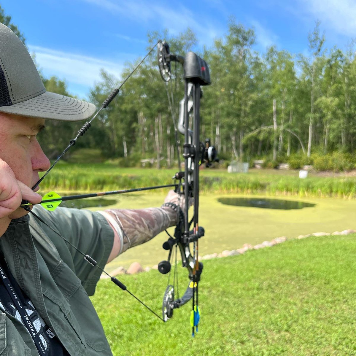 altahunthelp's tweet photo. Launching my @killnstix Carbon arrows at the 40 yard target across a pond. #Practice #BowSeason #Archery #Alberta #BowZone @APAArchery https://t.co/qETka0f0J5