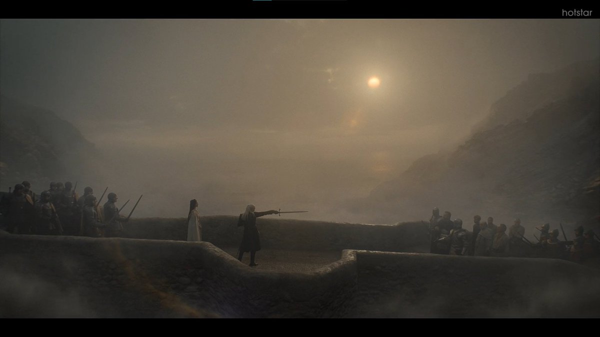 MeetMakzz's tweet photo. Declaring #DragonStone's sequence as the most tense and beautiful combination of beauty, terror, politics and fireeeeeee🔥🔥. 

#HouseOfTheDragonHBO #HouseoftheDragon exceeding expectations 💯 

#MattSmith, #MillyAcock as #DaemonTargaryn #RhaenyraTargaryen total supremacy ❤️ https://t.co/RGwju2Mw6K