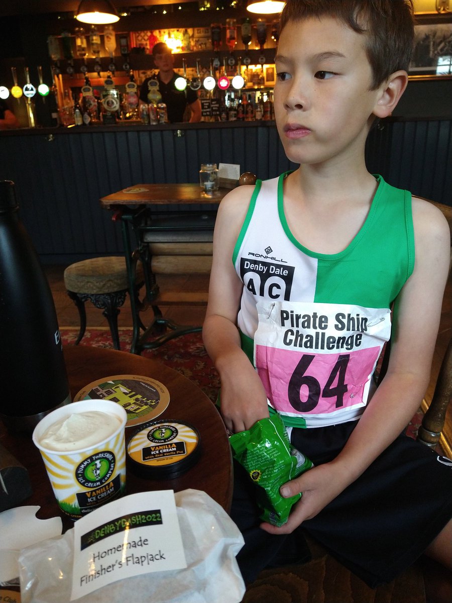 #WeActiveChallenge pirate ship challenge & Denby Dash races done... refreshments Yummy Yorkshire ice cream & Flapjack well earned!!