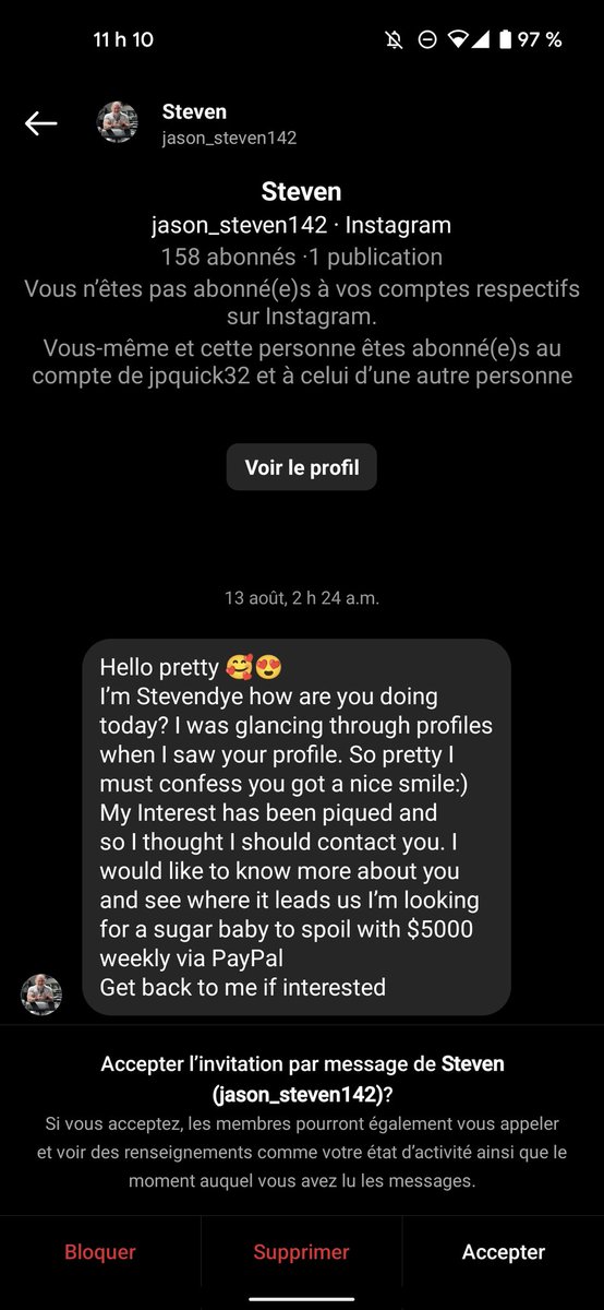 TrudelRoxane's tweet photo. Ah ben, il y en a un autre dans ma boîte de messages. Je lui réponds ? https://t.co/aLVOeBEEPd