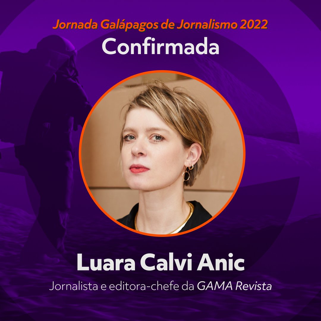 GalapagosNM's tweet photo. Por fim, anunciamos a presença da brilhante @luaracalvianic, jornalista, editora-chefe e colunista da @gamarevista . Luara também foi editora de cultura e comportamento da ELLE e de outros títulos da Editora Abril.

Inscreva-se agora: https://t.co/586BxVezqo https://t.co/1dI4FZj0e3