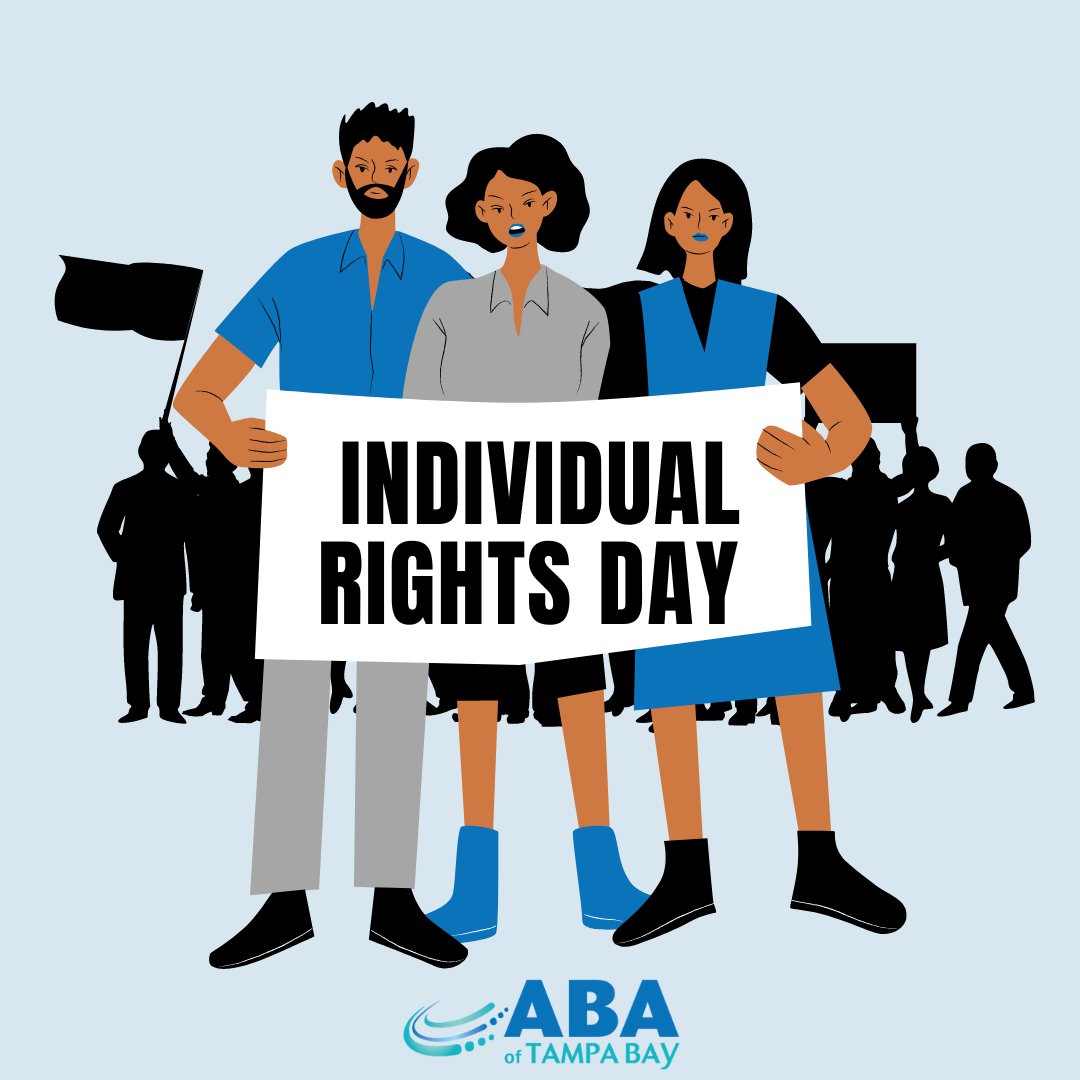 ABAofTB's tweet photo. Individual Rights Day is here! First, start teaching your child independence and advocacy skills. Next, keep advocating for your child whether it’s with insurance, schools, or providers to get your child’s needs met. You can do it!

#IndividualRightsDay #Advocate #tampabayflorida https://t.co/iOBrTwbRBr