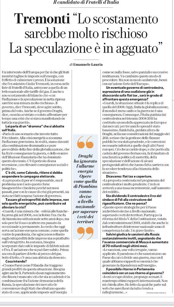 EugCongiu's tweet photo. "La speculazione è in agguato" dice @Giulio_Tremonti. A conferma di ciò che #ItaliaSulSerio con @CarloCalenda e @matteorenzi dice da settimane. Domanda: visto il rischio di una speculazione, vogliamo dare il #Governo agli stessi che nel 2011 ci hanno portato nel baratro? https://t.co/q1C3z1zAmA
