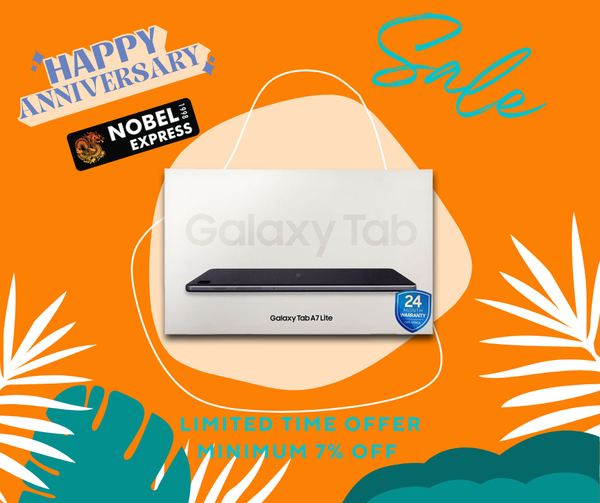 Movies? Videocalls? Games? Social media? This tablet does it all! The Samsung Galaxy A07 tablet comes with a nice discount of $18.55. Only in August! nobelexpress.com 1-888-747-9865!
