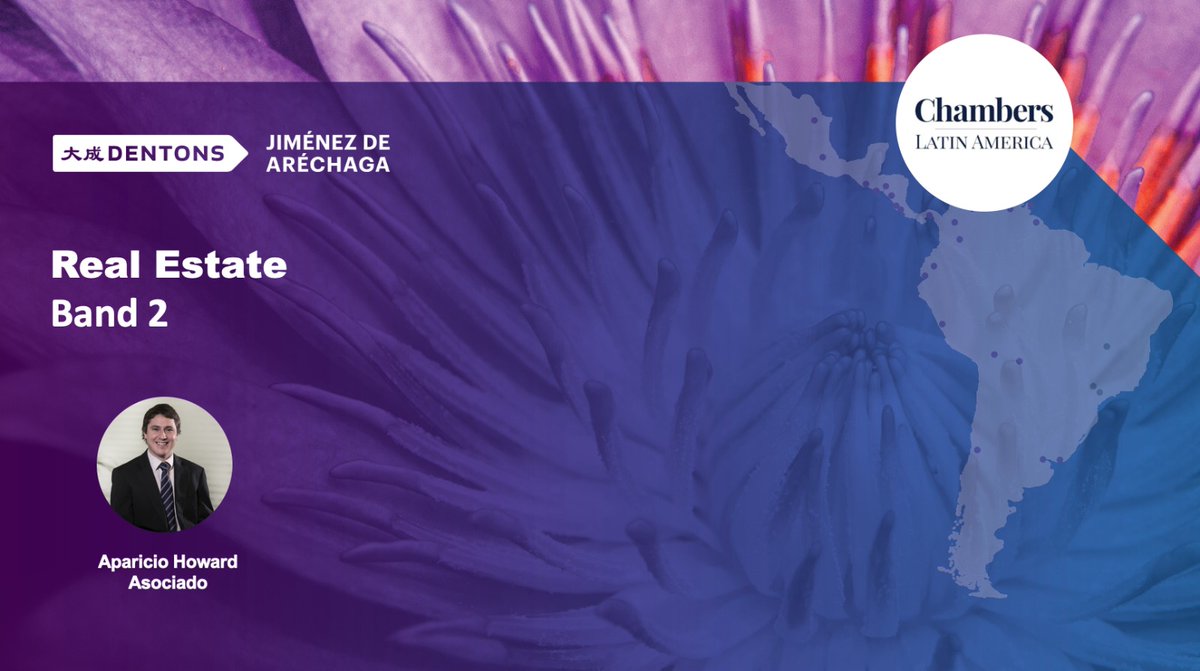 DentonsJimenez's tweet photo. Estamos muy orgullosos por el reconocimiento de @ChambersGuides Latin America 2023. 

Felicitamos a @apariciohoward por haber sido rankeado en #Real #Estate y agradecemos la confianza de nuestros clientes. 

#latinamerica #rankings #dentons https://t.co/6fV0GcWtjK