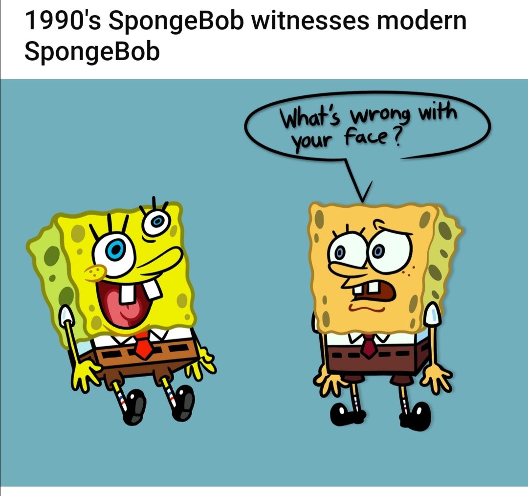 spongebob idiot face