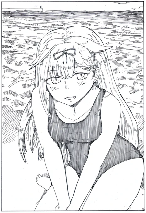 『海で一緒に遊んでもらったお姉ちゃんの写真』 