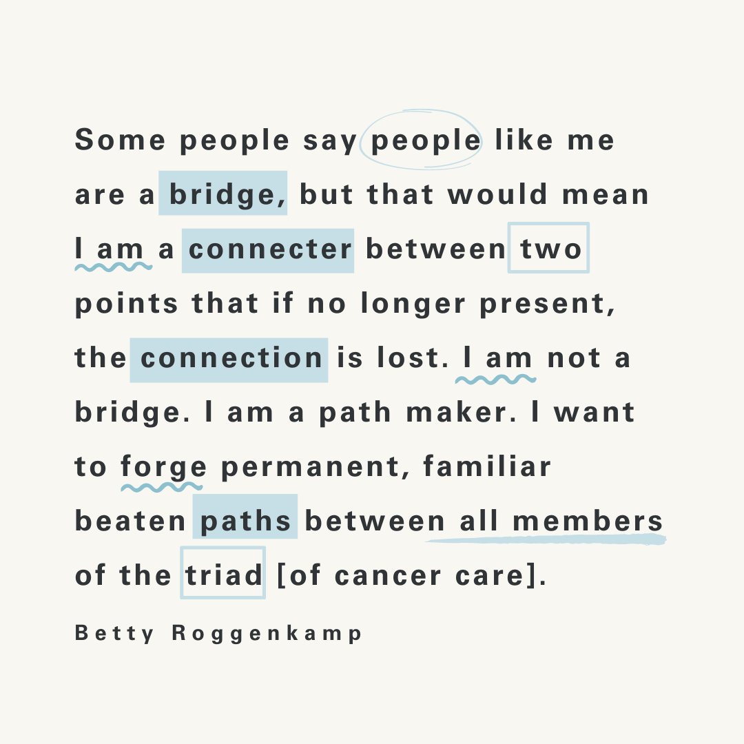 ElephantsTea's tweet photo. Today’s new article “I Am Not A Bridge” on our website 💙 by @BettyRoggenkamp
read here: https://t.co/kXNdYORWvk
#bridge #people #connector #present #lost #pathmaker #forge #permanent #triad #CancerCare https://t.co/fEzYM2SsqS