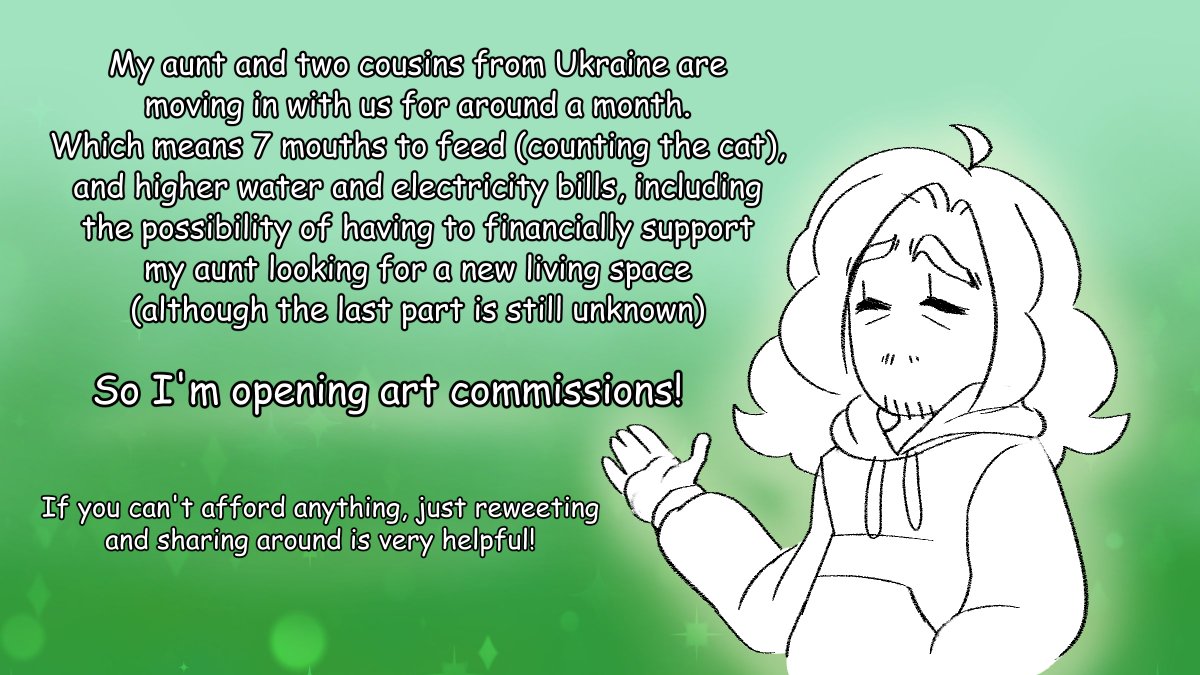 SameroozArt's tweet photo. COMMISSIONS ARE OPEN‼️ the family moved in 2 days ago at this point, but anything helps!

#commissionsopen #commissionsheet #artistsontwitter https://t.co/MUwYzhlcbe