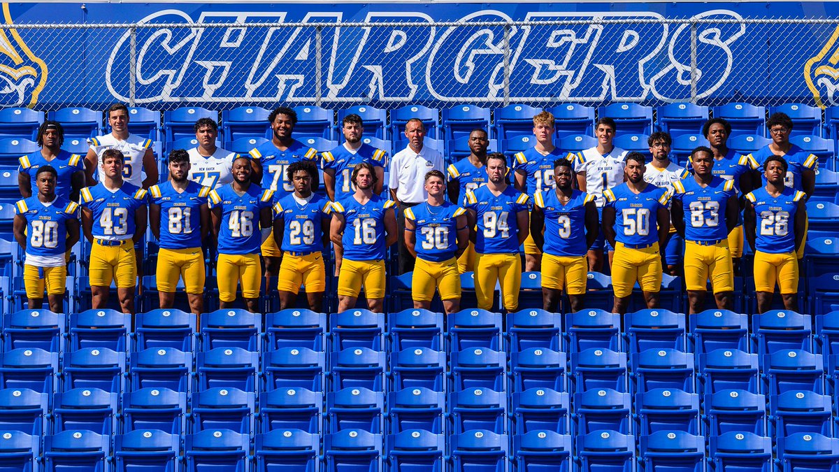 UNewHavenFB's tweet photo. Start off your #WeekOne game week with the newest feature from @Jim_Fuller1 as he dives into the more than 20 Connecticut natives on the roster #ChargeOn 

🔗 https://t.co/3M9DT7s81T https://t.co/jS3px3FIX0