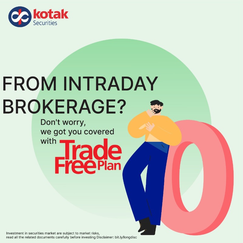 kotakneo's tweet photo. Why fear, when we're here!
Our trade free plan is here to relieve you from #brokerage responsibilities.
Don't wait, get started today!
Now #GiveNoBucks
Disc: https://t.co/mM1sKSlan0
#KotakSecurities #BreakUpWithBrokerage #TradeFree #IntradayTrading #Trading #StockMarket