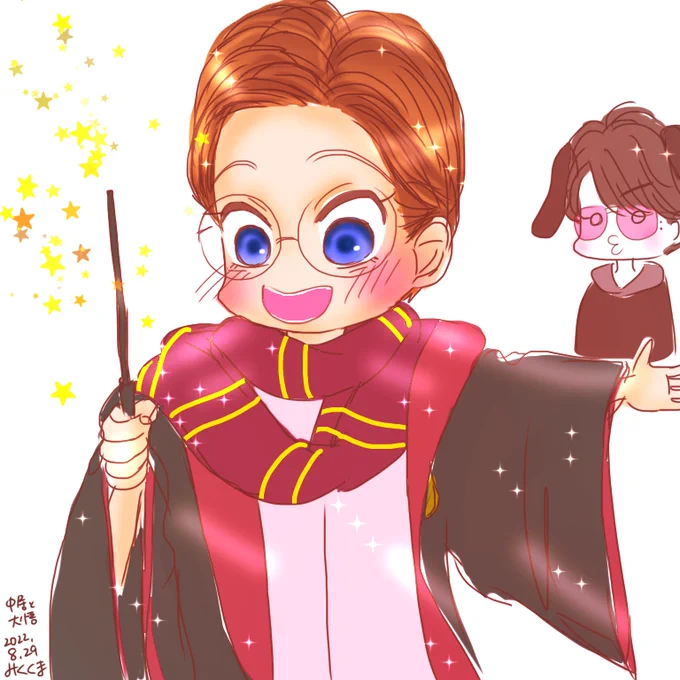 ハリポタマサヒロきたww忙しくて描かない予定でしたが……かわいくてついついめちゃ落書き ハリポタマサヒロ(゜ー゜*) 