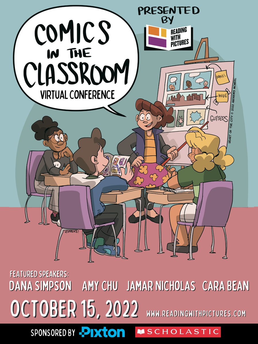 Poster reveal! 😍 Big thanks to <a href="/oheysteenz/">I'm on Blusky</a> for the *gorgeous* original artwork - stay tuned for more details, conference guests, and how to register! #teaching #learning #edchat #innovativeideas #teachingwithcomics #teacherresources #educators #graphicnovelsarerealbooks