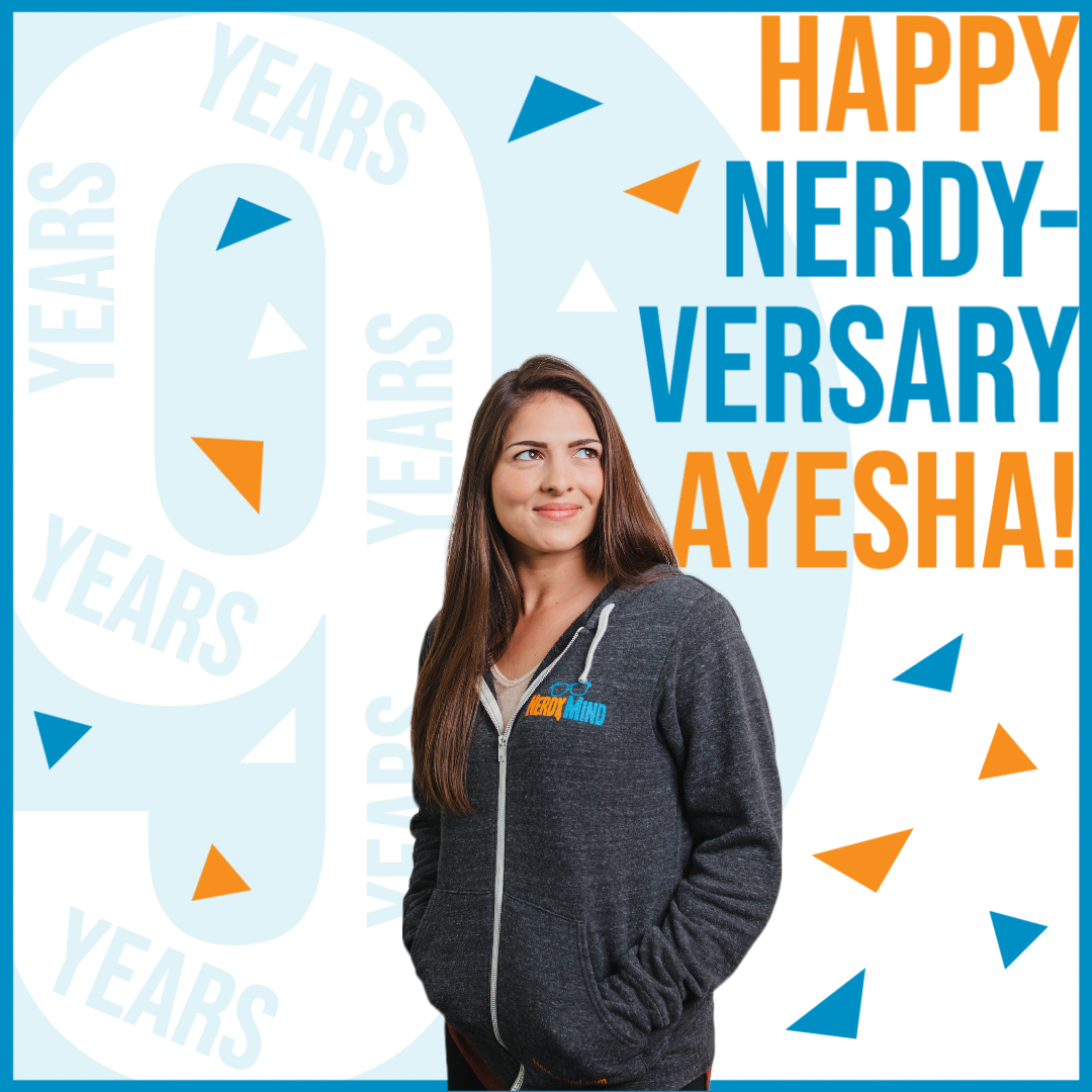 Nerdy_Mind's tweet photo. She’s an authority on Adobe and a wizard of websites. We’re so thankful this NERD is a part of our team. Happy 9-Year Nerdy-versary, Ayesha! 🎉 https://t.co/CViLskrGDs