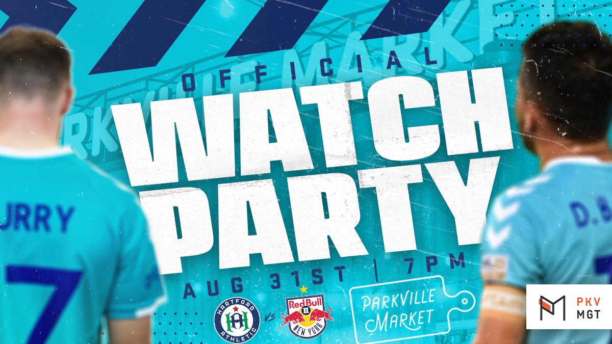 Come party at @ParkvilleMarket ! Connecticut’s first food hall is the perfect place to watch Connecticut’s team and bring on the #fortresshartford atmosphere. Let’s make it two wins in a row against @NYRBII! Register: bit.ly/3CNcvc6