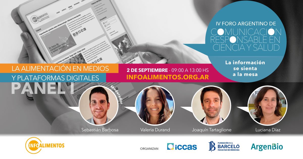 alimentos_info's tweet photo. IV Foro de Comunicación Responsable en Ciencia y Salud📢

Panel I
La alimentación en medios y plataformas digitales 🖥

¡Agendate!
🗓️2/9
⏰9 a 13hs
🤓Libre y gratuito
💻Online y presencial

🔗 Inscripciones: https://t.co/hvDSXtJHpR

#foro2022 #alimentos #ciencia #comunicacion https://t.co/TGttADZmjm