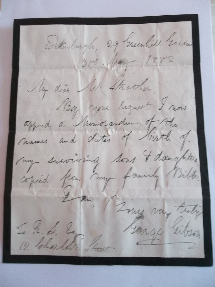 Old leter sent from Edinburgh in 1882