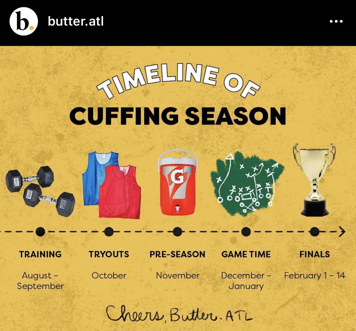 _dawnmontgomery's tweet photo. And y’all told me CUFFING SEASON ain’t a thing no more… timeline courtesy of @butter_atlanta #DatingDawn https://t.co/syiKilerdQ