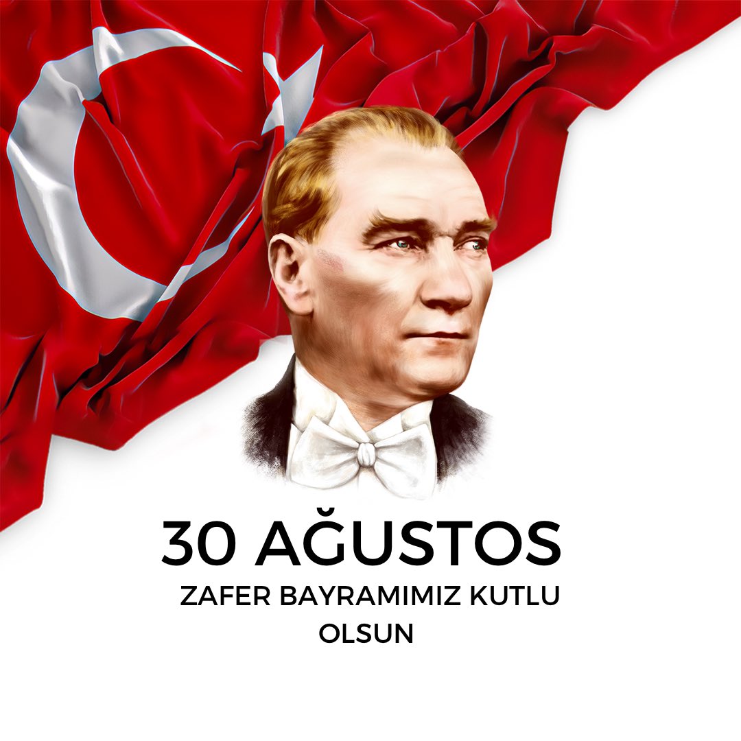 30 Ağustos Zafer Bayramımızın 100. yılını gururla kutluyor, Gazi Mustafa Kemal Atatürk başta olmak üzere bu zaferi bize armağan eden kurtuluş ve istiklal mücadelemizin bütün kahramanlarını, aziz şehitlerimizi, gazilerimizi rahmet, minnet ve şükranla anıyorum. Yaşasın Cumhuriyet