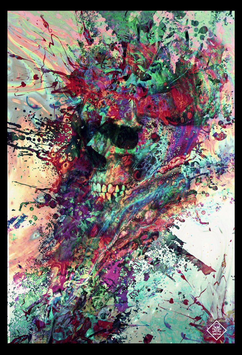 kristoxn's tweet photo. My newest art piece 

“Putrescine”
24”x 36”

Check out my art:
https://t.co/hw1wxoUks1

 #digitalart #abstractart #psychedelicart #horrorart #queerartist #lgbtartist #gothart #punkart #visionaryart #skullart https://t.co/PAt4YP6MEa