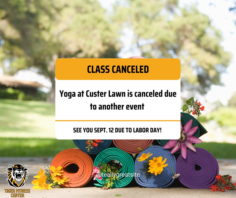 Yoga at Custer Lawn will start after Labor Dat, Monday Sept. 12th! See you then!

#bestplaceatfhsu