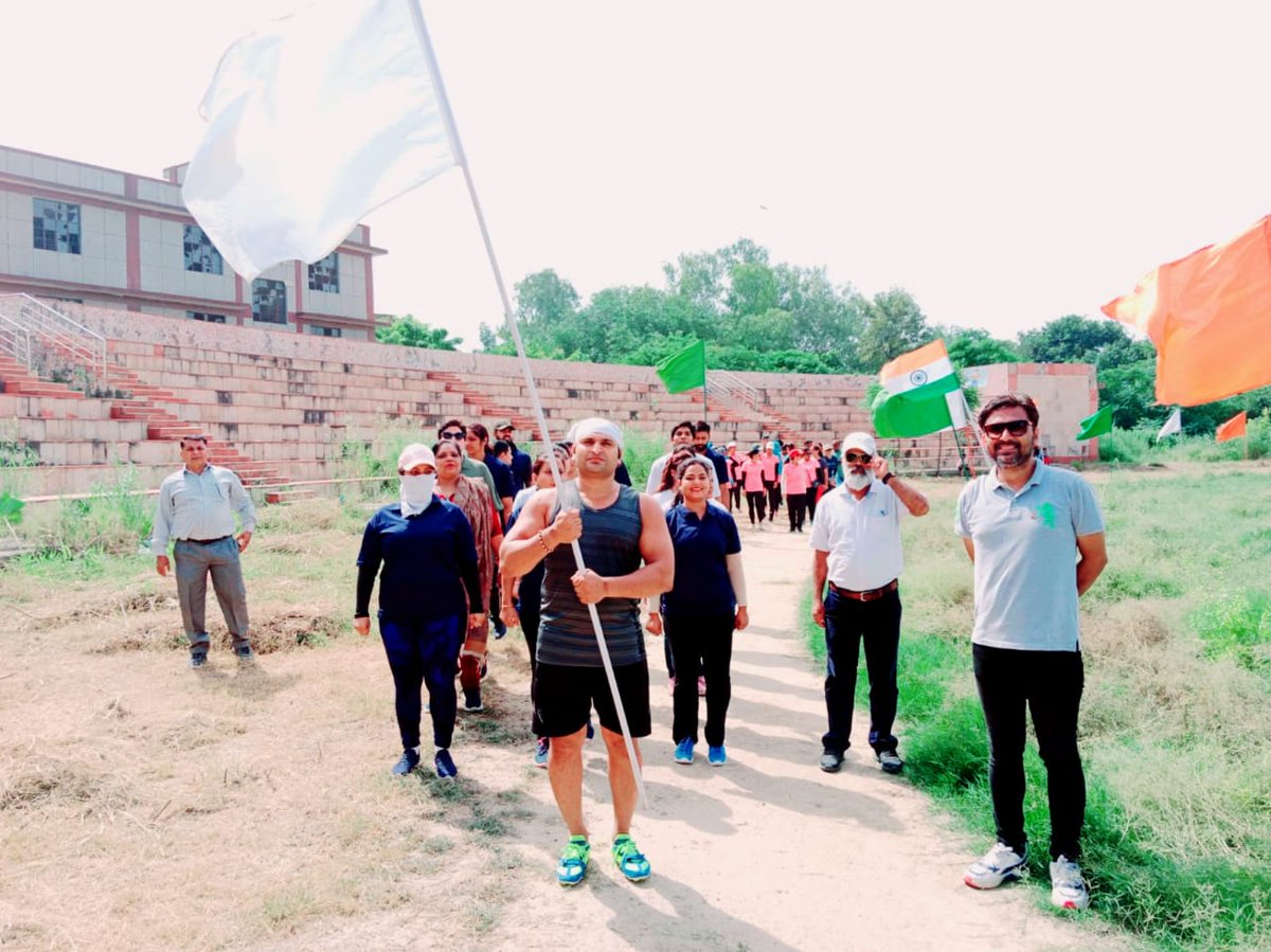 PhysicalBranch's tweet photo. On the occasion of sports day Director Sir Inaugrated the program on 28/08/2022 &amp; closing of the program was done by Add. Commissioner mam on 29/08/2022.It will be my honour to announce that Jyoti Mam won the gold medal &amp; Seema Sharma Mam won bronze medal in 100m Race@DCSOUTHZONE https://t.co/qDFJT4jchM