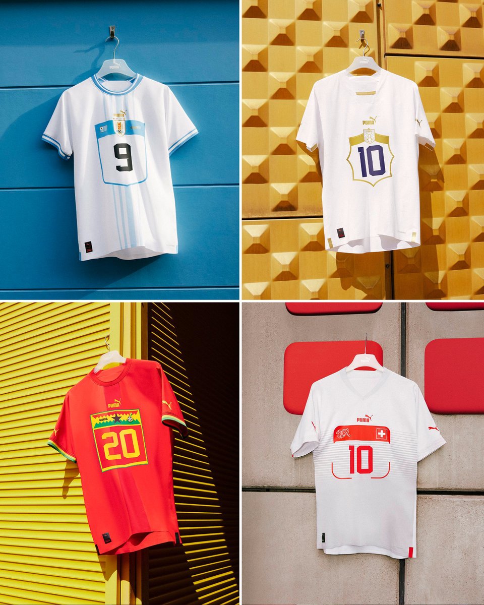 ESPNFC's tweet image. Puma have released their World Cup kits for the upcoming tournament.

What do we think? 🤔