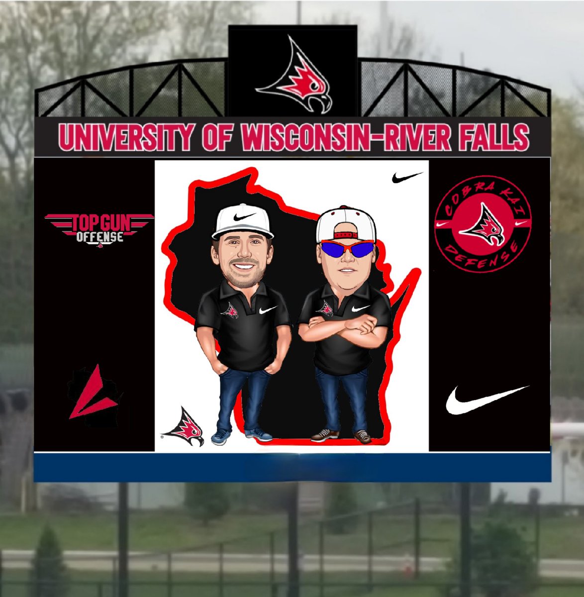 It's Game Week and I know these 2 are ready. @CoachJMath @coach_Wiss will have the Falcons ready to go on both sides of the ball. #topgunoffense #cobrakai @UWRFFootball @CoachWalkerRF