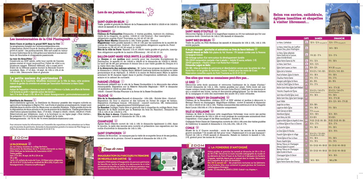 Qui dit #RentreeScolaire dit #journeesdupatrimoine #Jep2022 ! Pour ne rien manquer, retrouvez notre programme ici ! Bonne lecture 😍 #LeMans #Sarthe #PaysduMans #patrimoine #heritage #Rentree2022