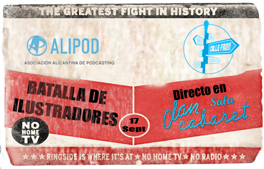 Ojo atención en colaboración con <a href="/alipod_asoc/">Alipod</a> #xequepod22 Calle Friki sale de directo en <a href="/ClanCabaret/">Sala Clan Cabaret</a> próximo sábado 17 a las 11:15am Batalla de Ilustradores. ¡No te pierdas la pelea del Siglo!