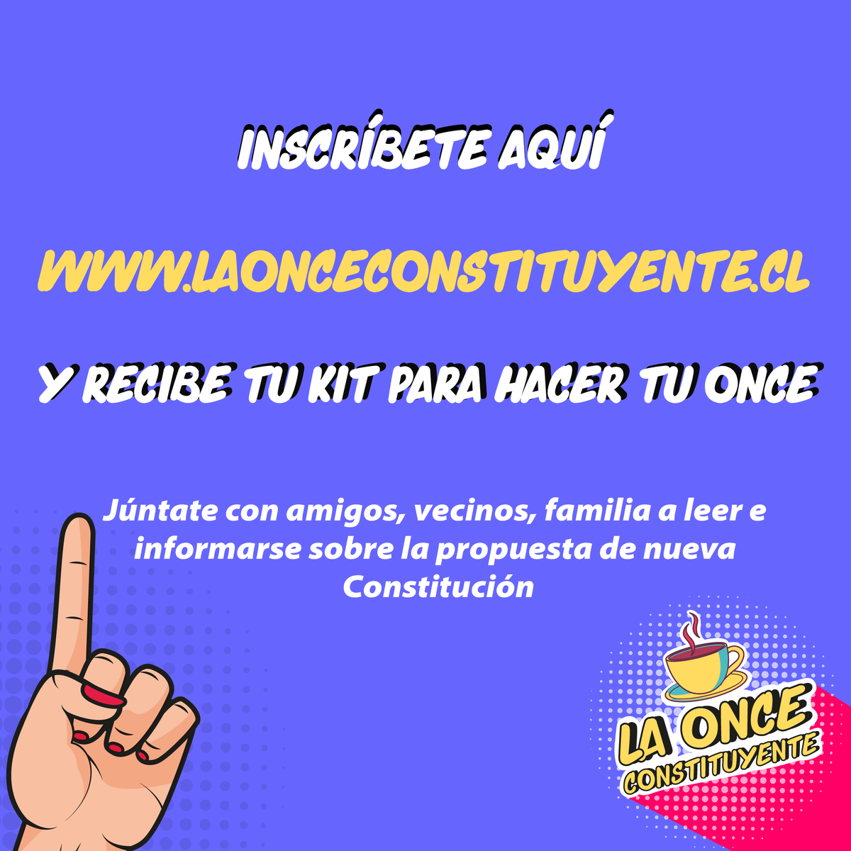 OnceConstituyen's tweet photo. NOTICIAS📰| Nos quedan los últimos kits📦que preparamos especialmente con organizaciones de la sociedad civil para que te informes correctamente sobre la propuesta de nueva #Constitución📖. Si quieres uno ingresa a https://t.co/rADSZ0YH76 y agenda tu encuentro😃 https://t.co/98y0cKiPPM