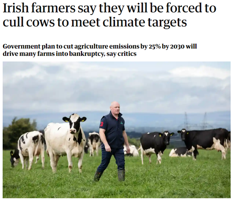 PastureGenetics's tweet photo. La batería de tecnologías no sería suficiente y todo indica que los productores ganaderos y lecheros de Irlanda tendrán que reducir sus rodeos un 15% para alcanzar la meta de reducción de 25% de las emisiones de gases de efecto invernadero para 2030. Duro golpe a estos sectores. https://t.co/dbMEKMsGfy