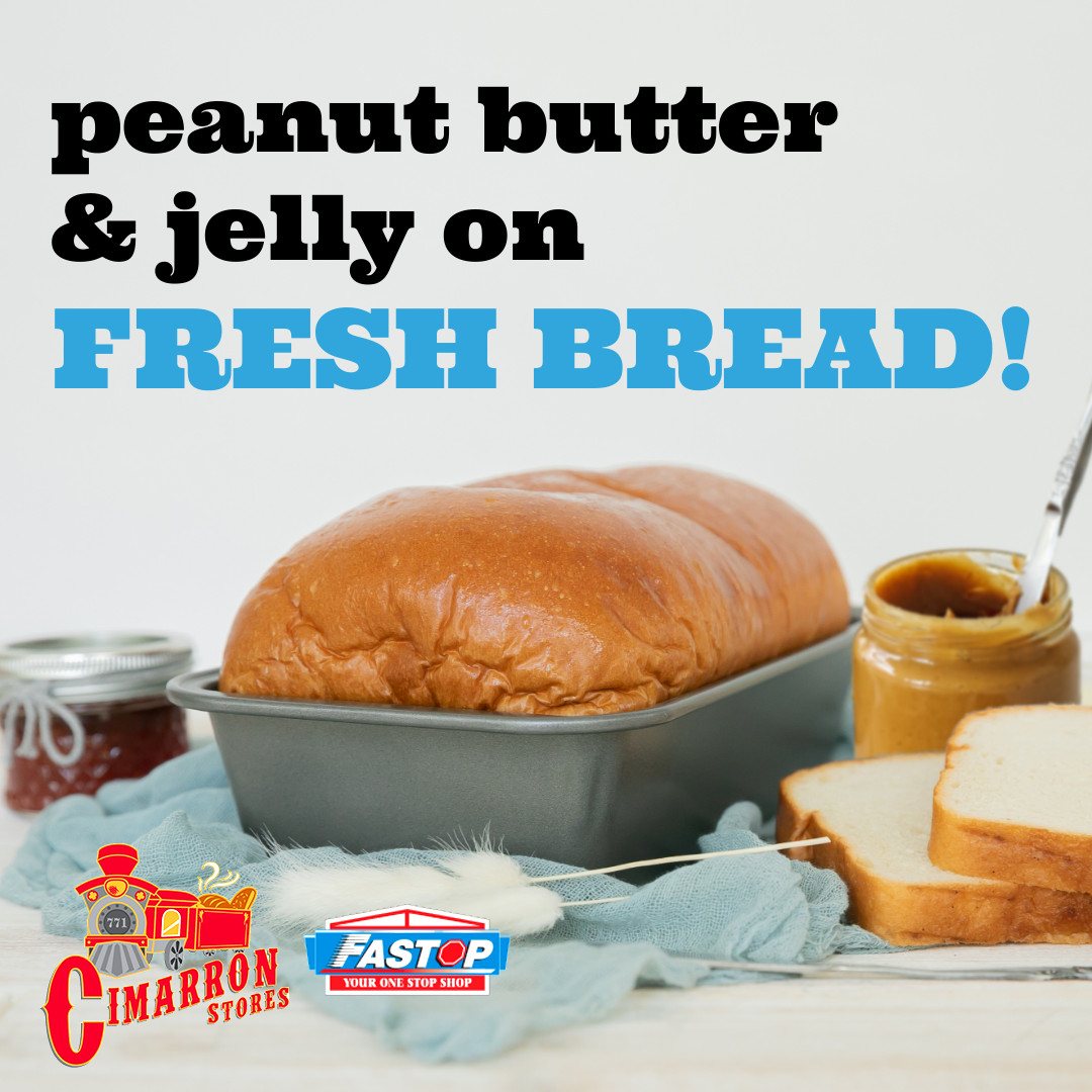 cimarronfastop's tweet photo. Fresh bread makes for way better PB&amp;Js, trust us! 😉 

#BacktoSchool #Treats #Yum #FreshBread #Bread #PBJ #Peanutbutter #Jelly #Bakery #CimarronBakery #BakeryatCimarron https://t.co/WCwDKf5Eo4