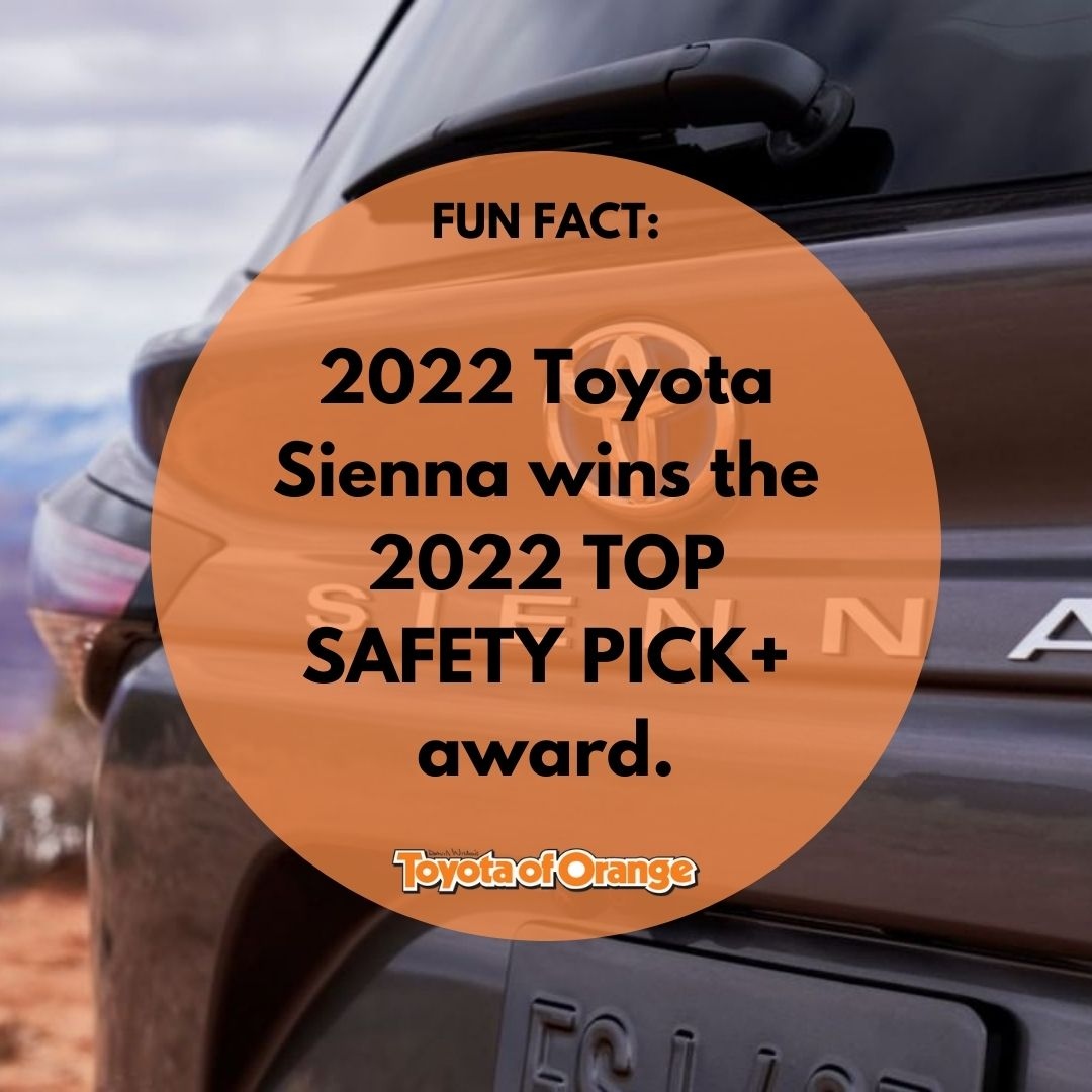 ToyotaOfOrange's tweet photo. The 2022 Toyota Sienna is the safest new minivan, according to the Insurance Institute for Highway Safety (IIHS). It holds the title of Top Safety Pick+ with good crash test ratings, superior or advanced safety systems, and more. ๐๐๐
#2022sienna #SafetyPick #toyotaoforange https://t.co/cKTxCtgPGX