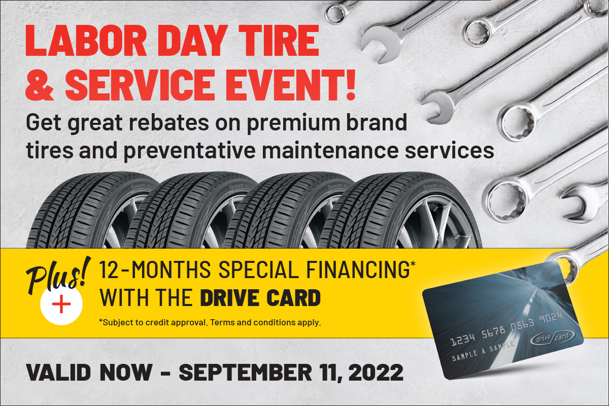 TireWarehouse's tweet image. Get your Labor Day on at Tire Warehouse! We've got specials all day long - check out our website for more info: bit.ly/3B4AjHz

#LaborDayEvent #LaborDaySale #ExperienceBetter #Tires