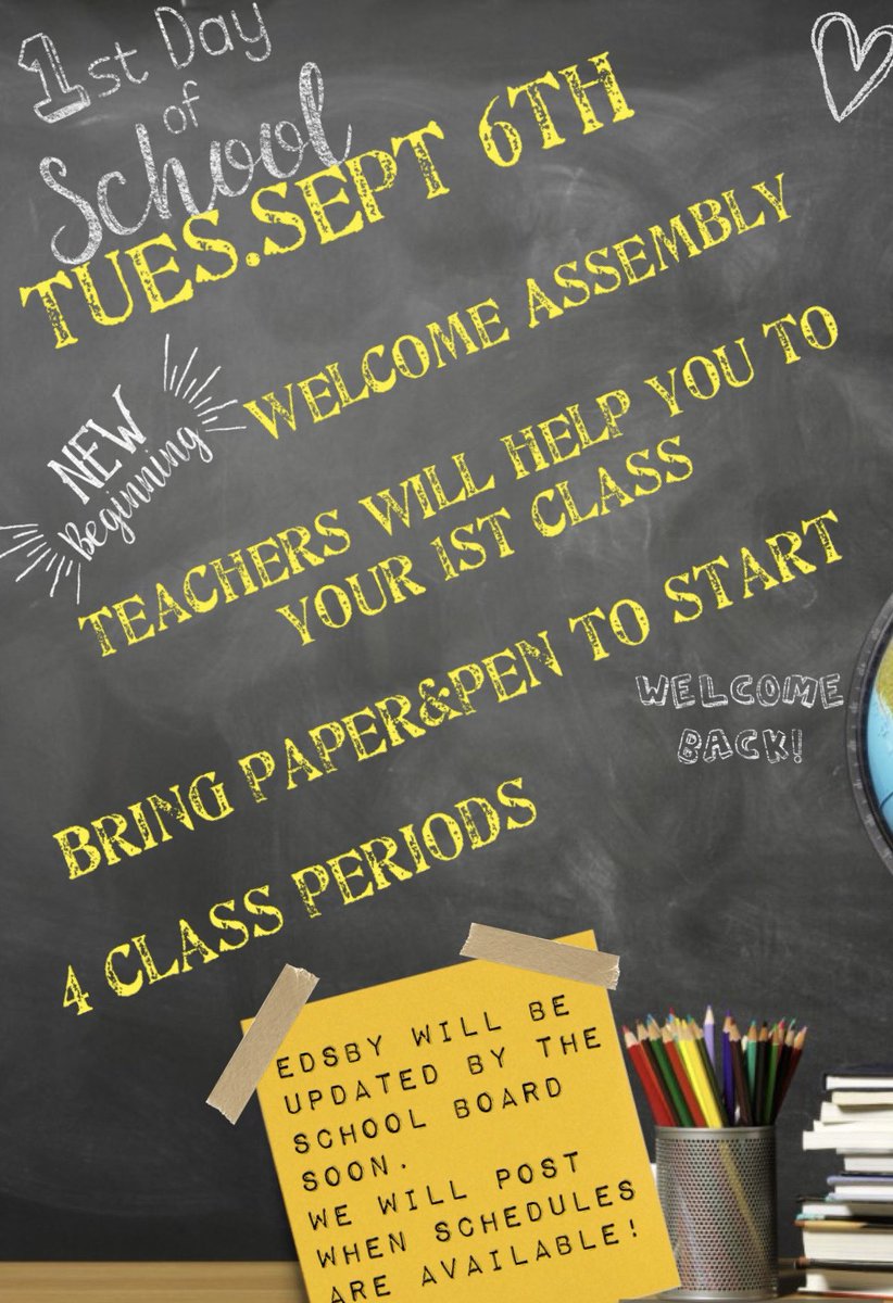 Get ready for our first day!