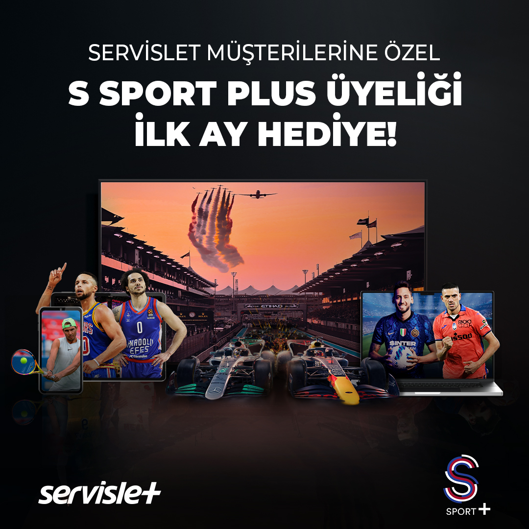 servislet's tweet photo. Servislet müşterileri EuroLeague’den, LaLiga’ya, Formula1’den NBA’e, UFC’den boks gecelerine dünyanın önde gelen spor organizasyonlarını S Sport Plus ayrıcalığıyla ister Smart Tv’den ister webten, ister cepten ilk ay ücretsiz izliyor! 🤩

#servislet #indirim #kampanya #lastik https://t.co/oqzTPOPdSO