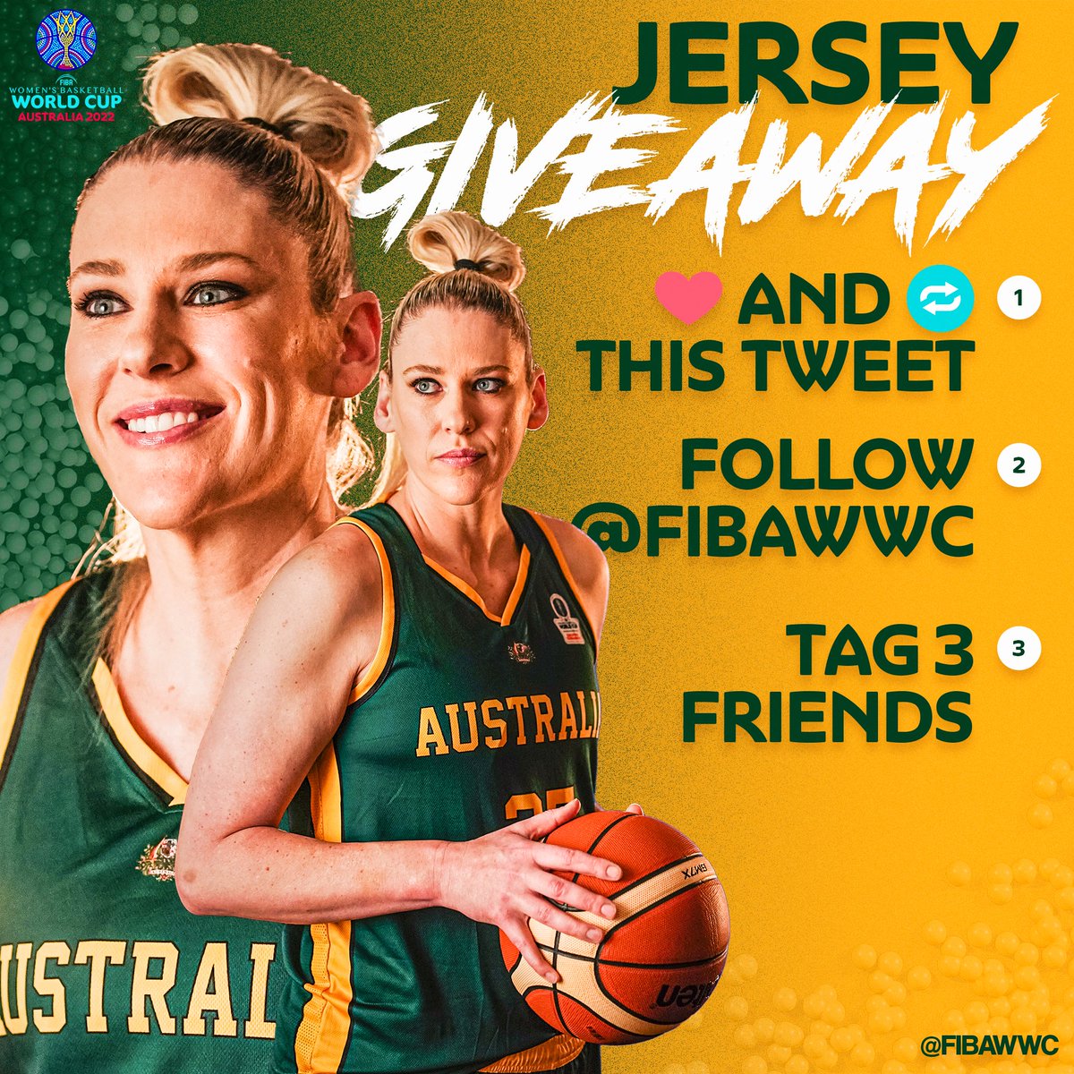 Women's Hoops by FIBA (@fibawwc) on Twitter photo *Clears voice… 🗣 ATTENTION PLEASE 🚨
This is all true: we have a <a href="/laurenej15/">Lauren Jackson AO OLY</a> jersey to give away to a lucky fan 🤯
Follow the steps below to play and WIN ⤵️
#FIBAWWC x @BasketballAUS 🇦🇺 *Clears voice… 🗣 ATTENTION PLEASE 🚨
This is all true: we have a <a href="/laurenej15/">Lauren Jackson AO OLY</a> jersey to give away to a lucky fan 🤯
Follow the steps below to play and WIN ⤵️
#FIBAWWC x @BasketballAUS 🇦🇺