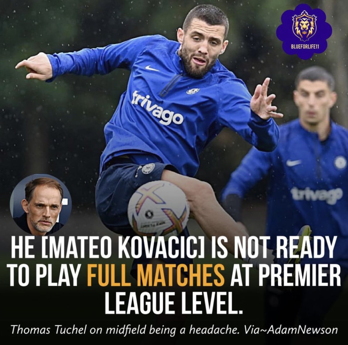 FrankKhalidUK's tweet photo. Thomas Tuchel talking about Mateo Kovacic. https://t.co/apTwoklZkl